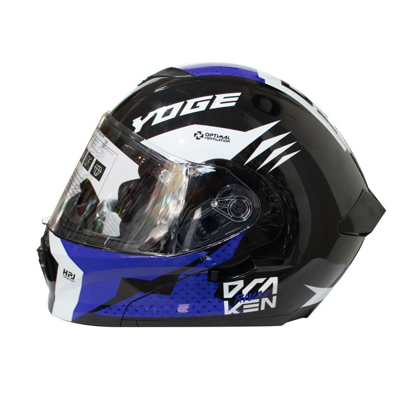 CASCO ABATIBLE YOGE NEGRO/AZUL
