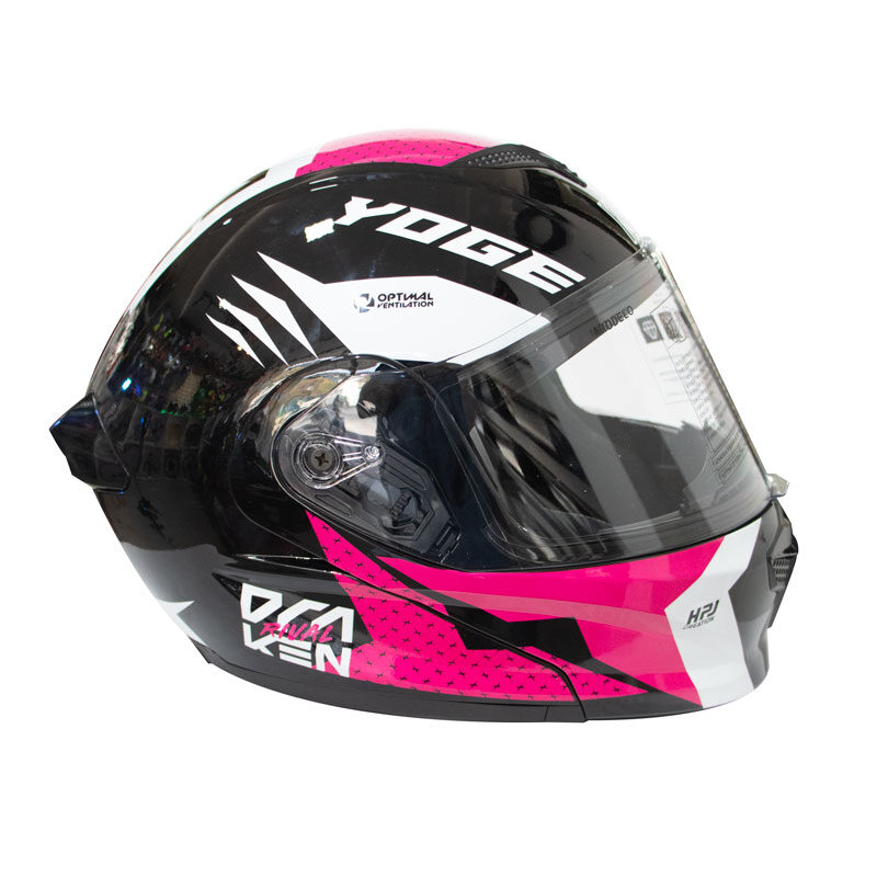 CASCO ABATIBLE YOGE NEGRO/ROSA