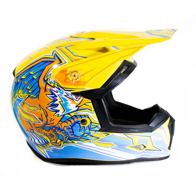 CASCO AGUILA AMARILLO CROSS NIÑO YOGE