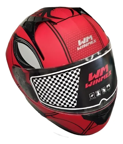 CASCO CERRADO C/BLUETOOTH T-XL SPIDER ROJO WINMEX